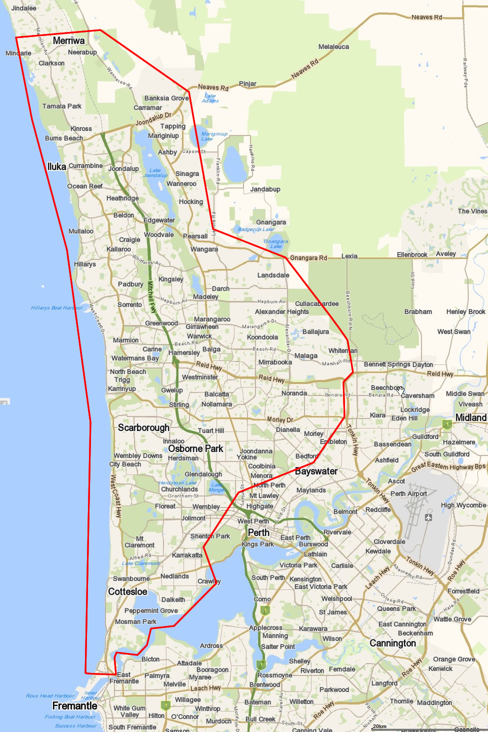 Perth Suburbs Map2 
